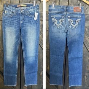 Big Star Stitched Mid-Rise Straight Leg Jeans - Size 25 NWT
